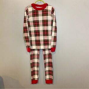 Hanna Andersson Matching Christmas Pajamas Tartan Print 100% Organic Cotton Sz 8